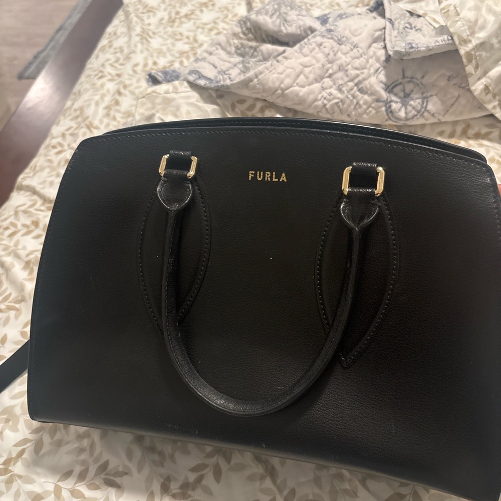 Furla Black Satchel Bag